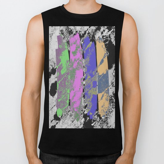 All 4 One - Abstract, textured artwork Biker Tank