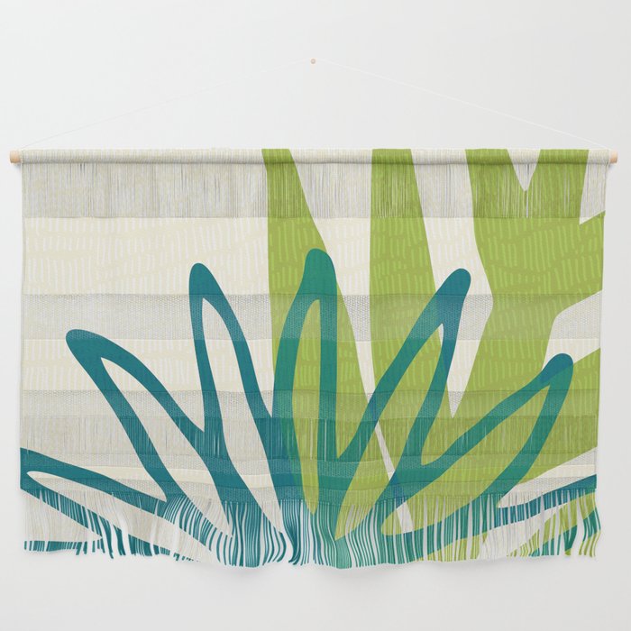 Playful Abstract Plant Shapes Wall Hanging