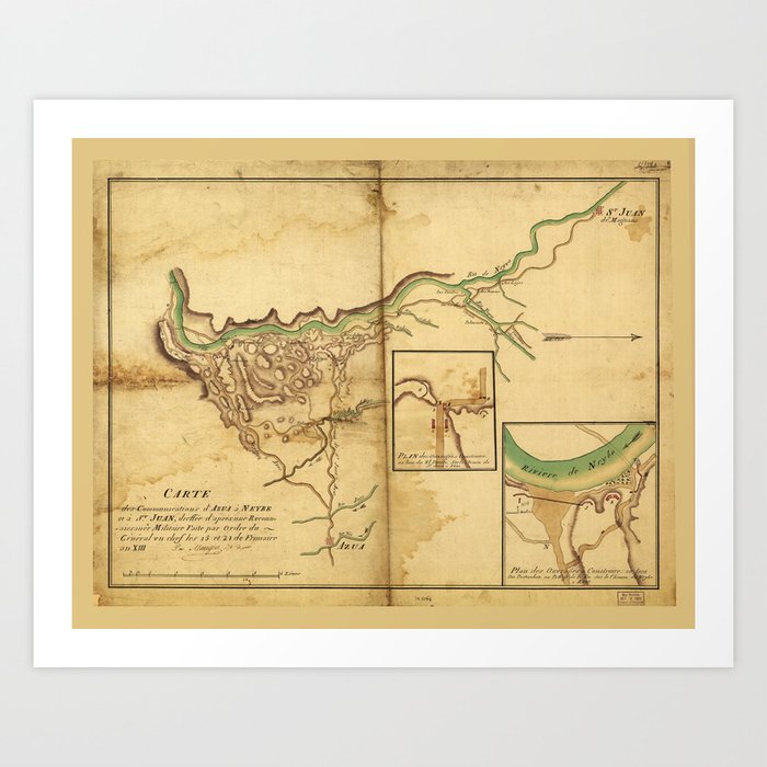 Map of Azua, Dominican Republic (1804) Art Print by The Arts Society6