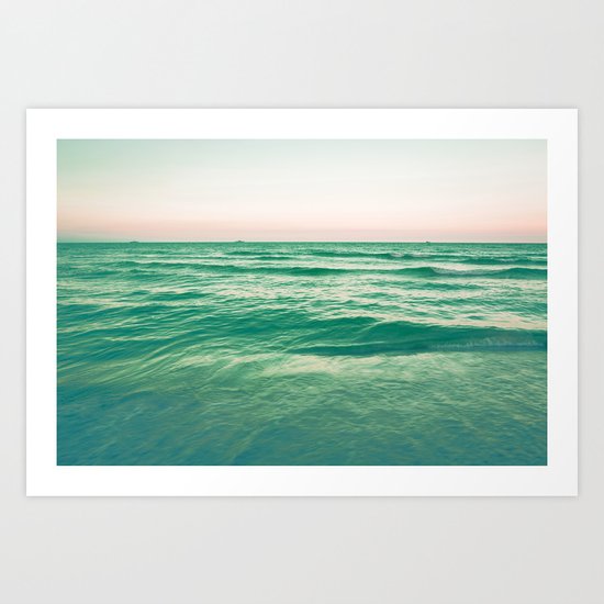Pastel ocean Art Print