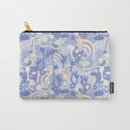 Underground Flowers Blue Carry-All Pouch