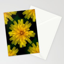 Yellow Natural Flowers On Black Background #decor #society6 #buyart Stationery Card