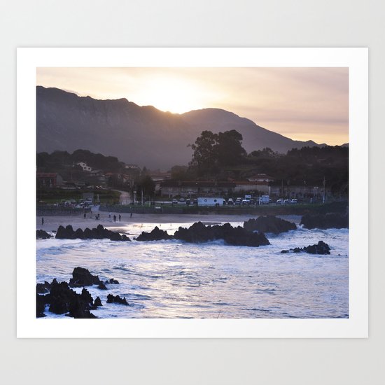 Sunset Over the Mountain Art Print
