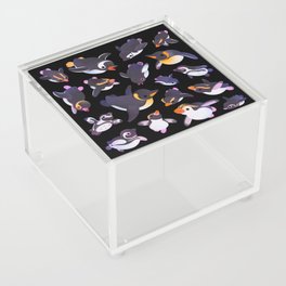 Penguin day - Name /dark Acrylic Box