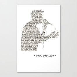 Bastille Poet Lyrics Canvas Print