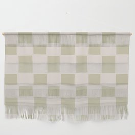 Tipsy checker in dusty olive Wall Hanging