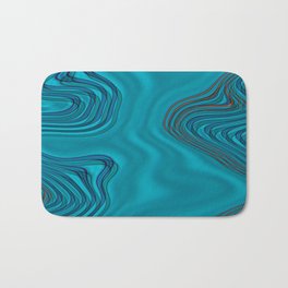 Ocean blue liquid shapes Bath Mat