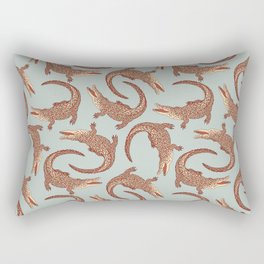 Crocodiles (Calm Beige and Gray Palette) Rectangular Pillow