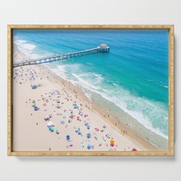 Manhattan Beach Drone Shot Serving Tray