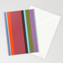 Retro Modern Late Summer Into Fall Stripe Lava Stationery Card