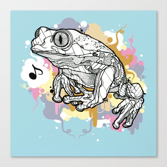 Melodic Frog Canvas Print