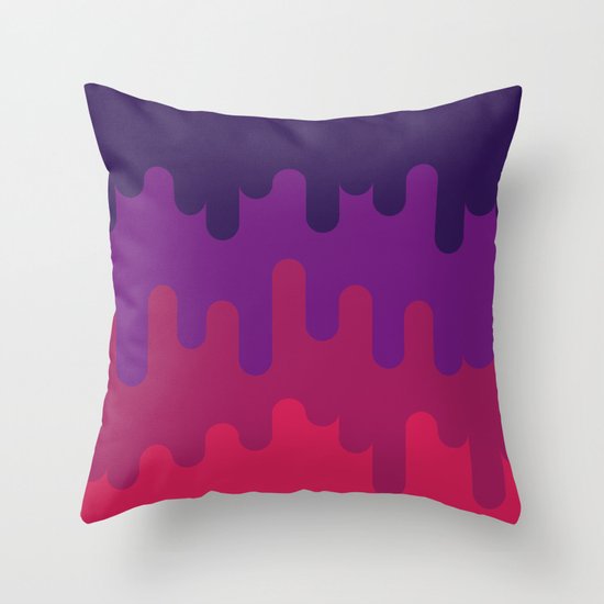 Drips and Drops - Pink Throw Pillow