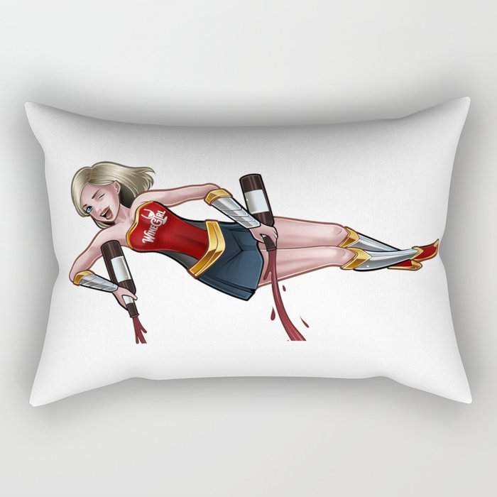 WineGirl Rectangular Pillow