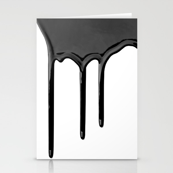 Black Paint Drip Stationery Cards By Blackwinter Society6