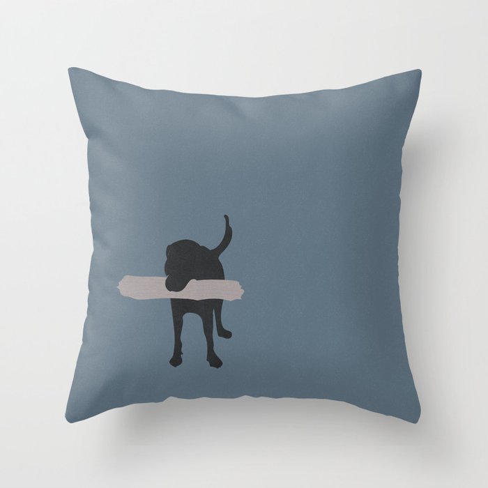 black lab decorative pillow