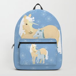 Unicorns. Mom and baby Backpack | Mom, Tale, Blossom, Animal, Unicorn, Horse, Baby, Colt, Mother, Calf 