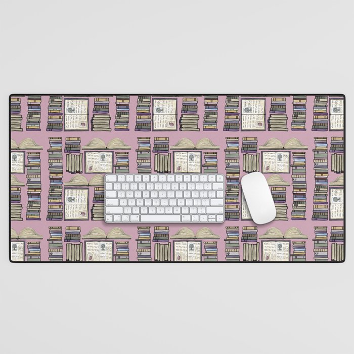 Dark Academia - Booktopia on pink Desk Mat
