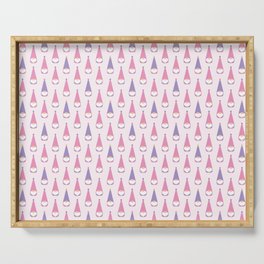 Gnomes Polka dot pattern. Digital Illustration background Serving Tray