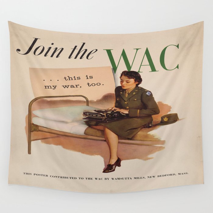Vintage poster - WAC Wall Tapestry