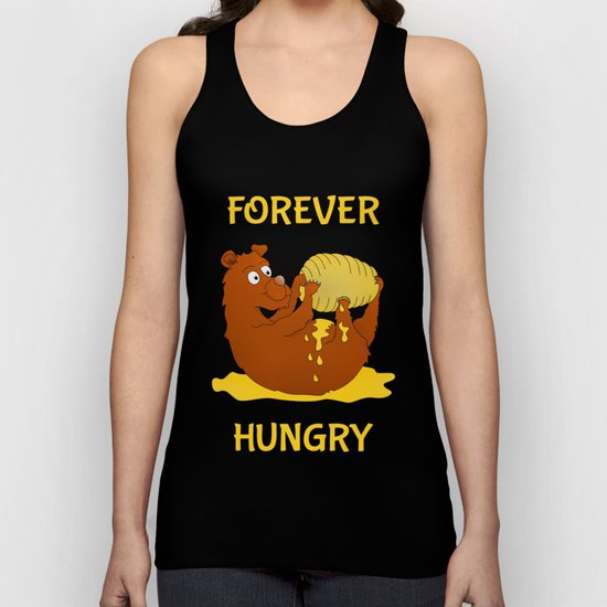 Hungry Bear Eating Honey Unisex Tank Top