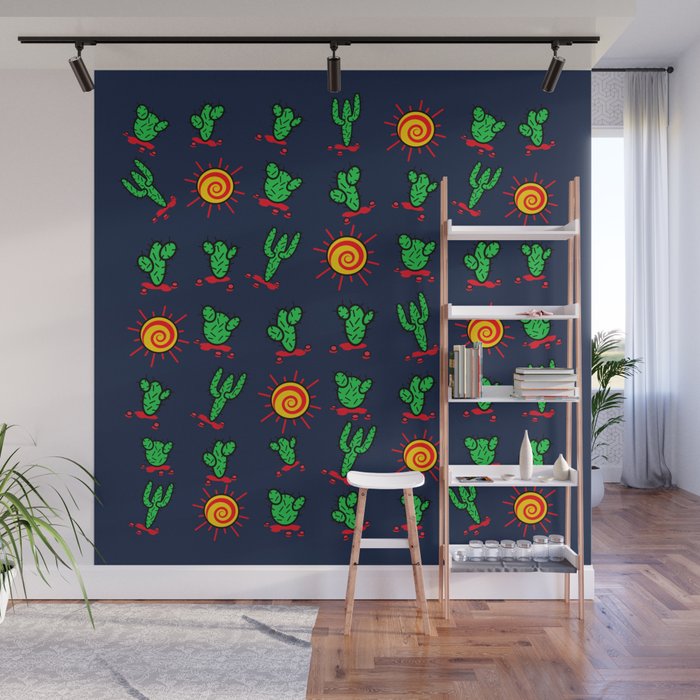 Bright & Bold Cacti In the Arizona Sun Wall Mural