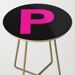 Letter P (Magenta & Black) Side Table