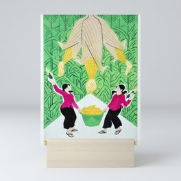 Vietnamese Poster - Growing lots of Corn -Trồng nhiều ngô Mini Art Print