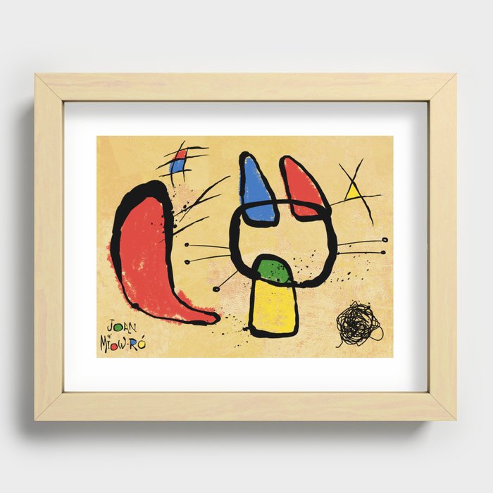From the famous feline artist, Joan Miow-ro' Recessed Framed Print