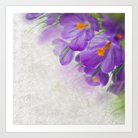 Purple flowers Art Print