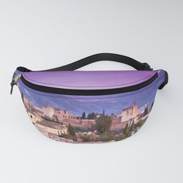 The Alhambra Palace, Albaicin and Sierra Nevada. At sunset. Fanny Pack