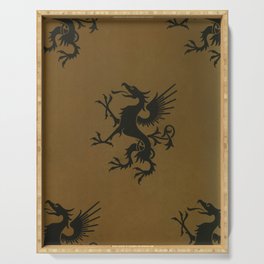 Antique Griffin Serving Tray