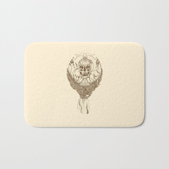 lady death // brown Bath Mat