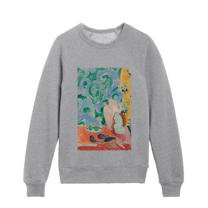 Still Life with Aubergines by Henri Matisse Kids Crewneck