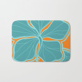 Kailua Hibiscus Hawaiian Engineered Floral Bath Mat