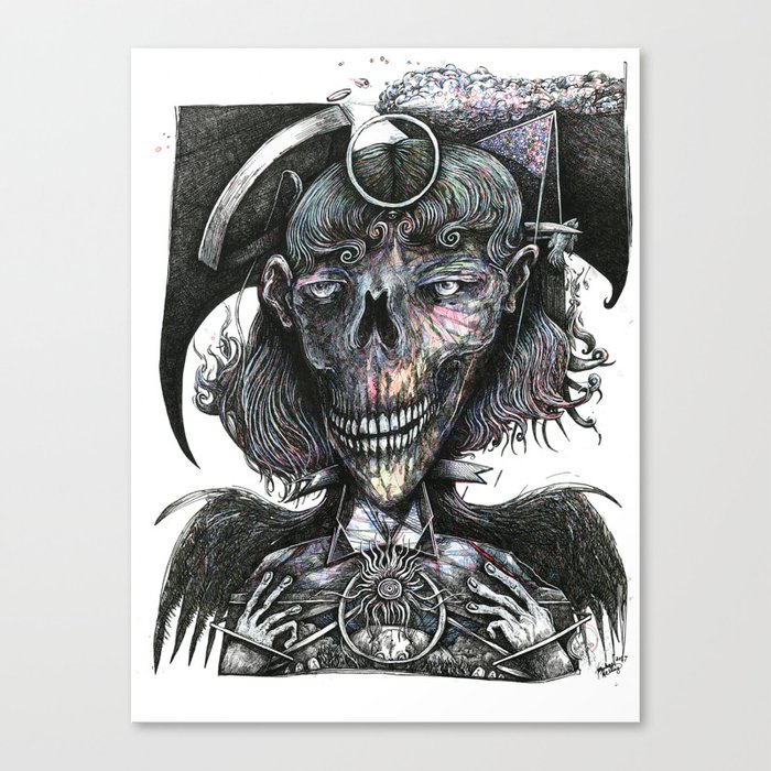 Feminine Skull Canvas Print