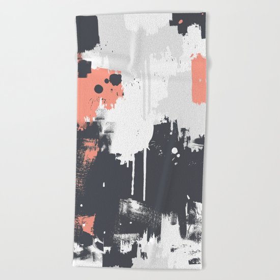 Abstract Paint Pattern 01 Beach Towel