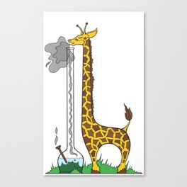 Long Long Giraffe Bong Canvas Print
