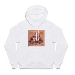 Little kid fishing, small child angling, with cute hat on sitting by a river or stream. Hoody