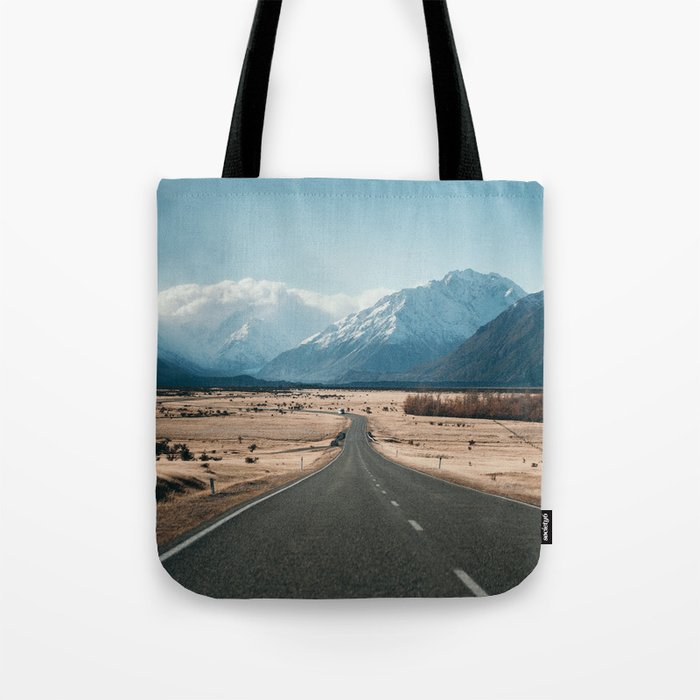 Road to Mt Cook, New Zealand Tote Bag