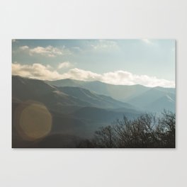 Smokey Mountains with Snow Canvas Print