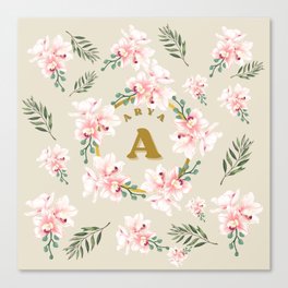 A with flowers  Canvas Print