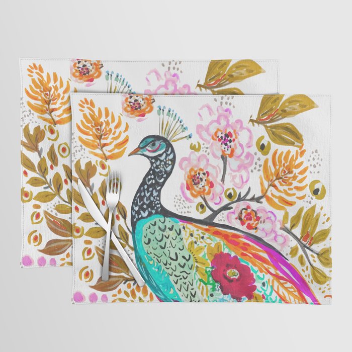 Pretty Peacock Placemat