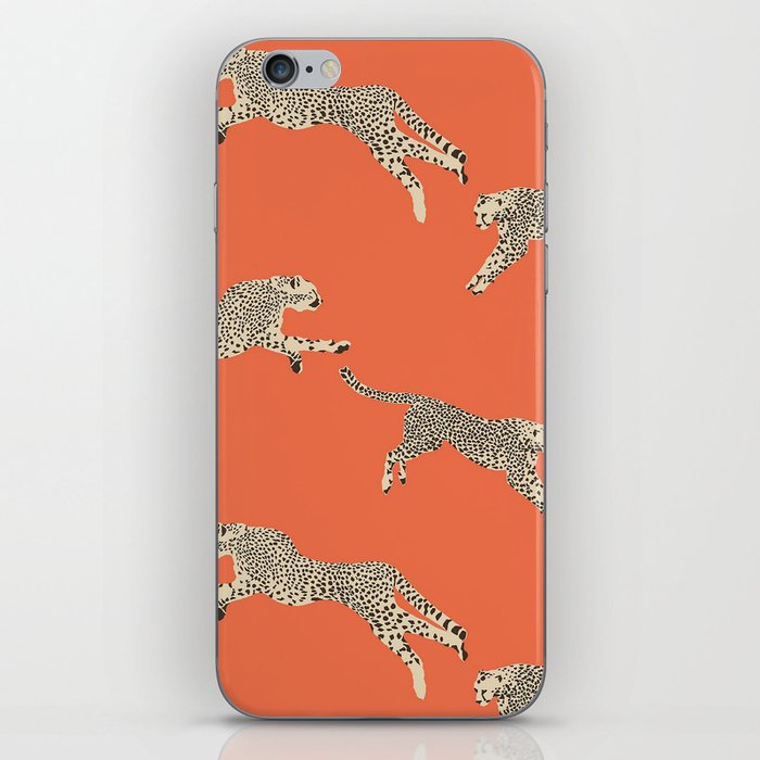 Leaping Cheetahs Tangerine iPhone Skin