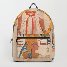 Queen Nefertari of Egypt  being led by Isis. Backpack