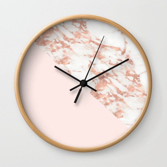 Rose Gold Blush Aesthetic Wall Clock By Marbleco Society6 A collection of different aesthetics. rose gold blush aesthetic wall clock by marbleco
