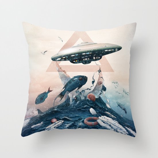 UFO Throw Pillow