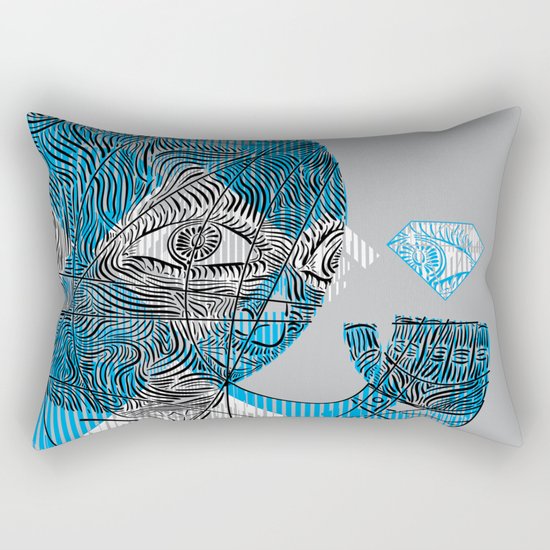mesmerized by the light blue diamond Rectangular Pillow