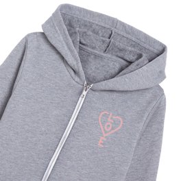 Love - Pink Kids Zip Hoodie