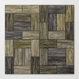 Parquet Wood Paneling - Pattern 6 Canvas Print