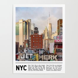 New York City Minimalist Skyline Poster